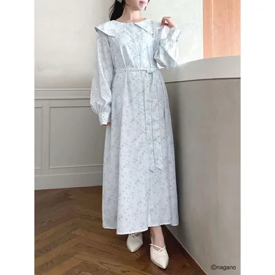 ワンピース 「ちいかわ/dazzlin specialcollection」フラワーパターンワンピース