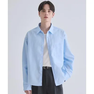 シャツ 「LUENNA」Compact Regular Collar Long Sleeve Shirt / コンパクトレギュラーカラー長袖シャツ メンズ レディース