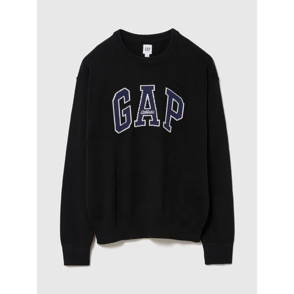 セーター ニット リラックスフィット GAPロゴ インターシャセーター メンズ レディース