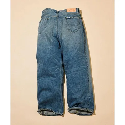ワイドパンツ ジーンズ Lee × FREAK'S STORE/リー 別注 101-Z RIDERS PANTS/セミワイド ストレートデニム メンズ