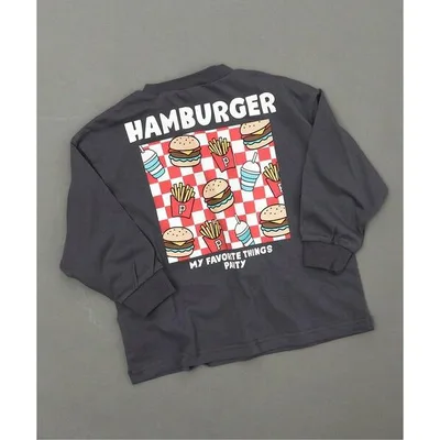 tシャツ 「後ろ姿が可愛い」バックボックスプリント長袖Tシャツ キッズ 子供服 男の子 女の子