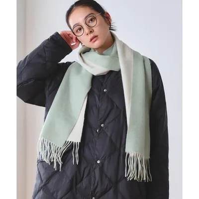 マフラー ストール 「別注」「Eds Cashmere」カシミヤ リバーシブル マフラー レディース
