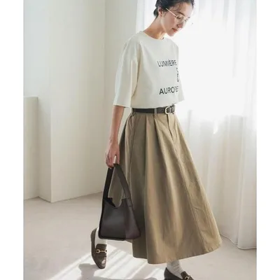ロング スカート ストレッチチノスカート