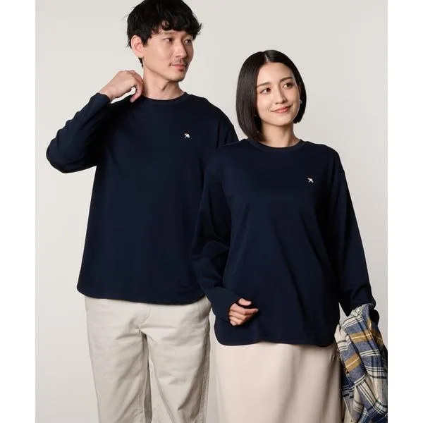 tシャツ シェア コットンスムース ラウンドヘム ロングTシャツ レディース メンズ