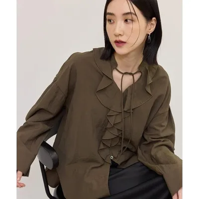 ブラウス シャツ 「WEB限定」ラッフルブラウス レディース