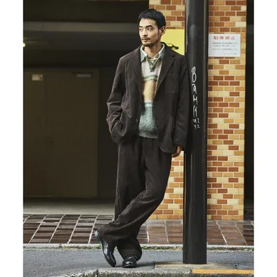 ジャケット テーラードジャケット リラックスフィット コーデュロイ 2Bジャケット セットアップ Fabric by SOLOTEX(R)/コーデュロイジャケット コーデュロ…
