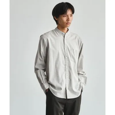 シャツ ナチュラル フィット ビエラバンドカラー 長袖 シャツ メンズ