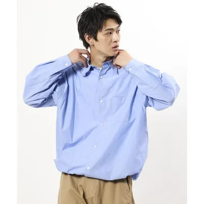 シャツ 限定展開 ワイドシルエット スピンドル レギュラーカラーシャツ / ヘムコード メンズ