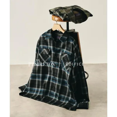シャツ PENDLETON(ペンドルトン) 別注 PURE WOOL チェック オープンカラーシャツ メンズ レディース