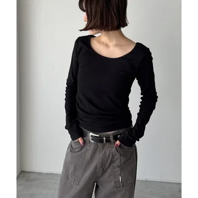 tシャツ El mar コットンラウンドネックロンT レディース
