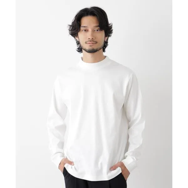 tシャツ アンチスメルモックネックTシャツ 長袖 メンズ