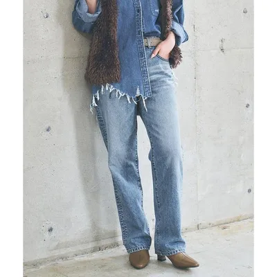 ジーンズ デニム デニムパンツ 「別注」SOMETHING for SS ELSA STRAIGHT レディース