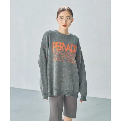ニット セーター MOUL/ロゴジャガードニットプルオーバー 1077768 レディース メンズ