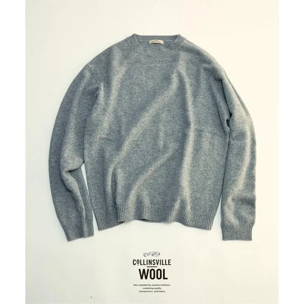 セーター ニット COLLINS VILLE WOOL / コリンズ ビル ウール クルーネック ニット メンズ