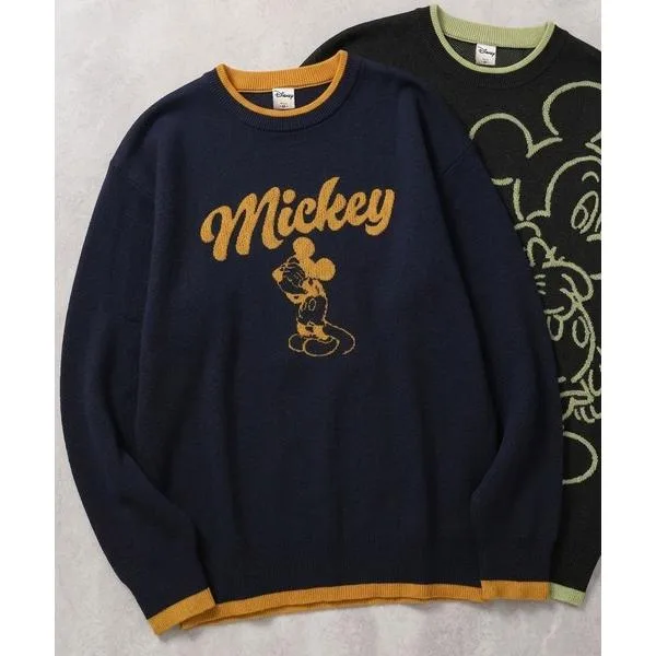セーター ニット 「DISNEY/ディズニー」ダブルジャガードレイヤードニット「Z」 メンズ レディース