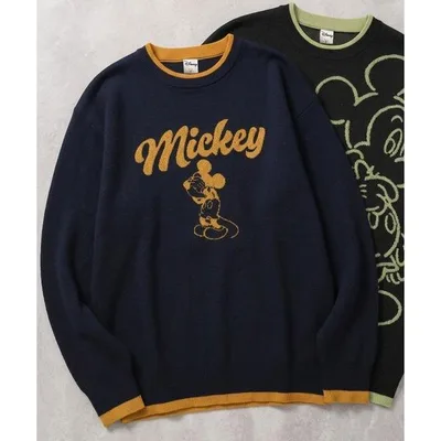 セーター ニット 「DISNEY/ディズニー」ダブルジャガードレイヤードニット「Z」 メンズ レディース