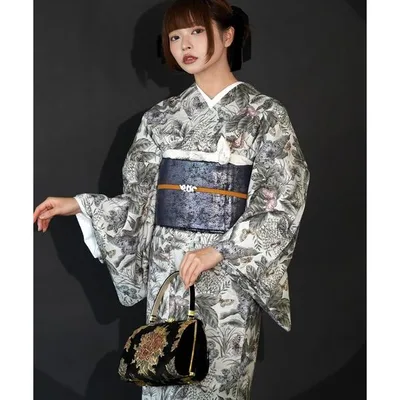 着物 着物 単衣 ニコアンティーク レピドプテラ レディース