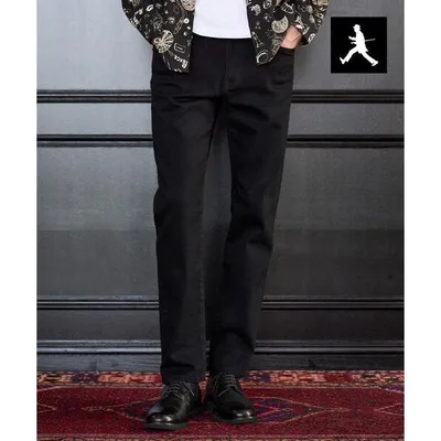ジーンズ 「BOWLER HAT LABEL」ストレッチナローデニムパンツ メンズ