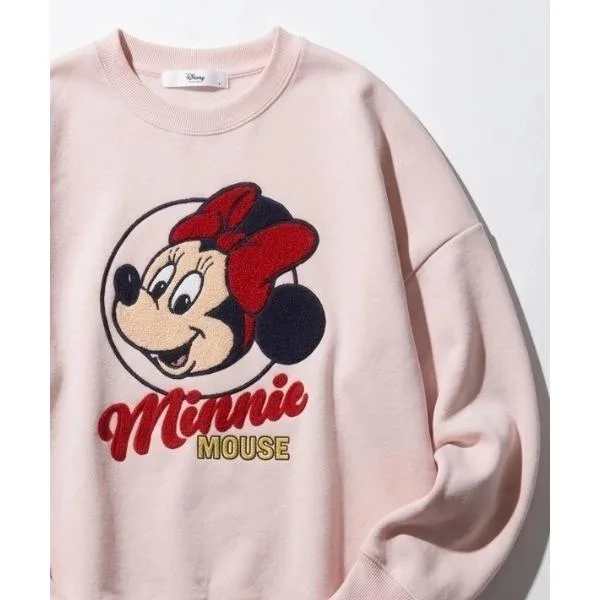 トレーナー スウェット 裏起毛 2026AW Disney /ディズニー ミッキー/ミニー/ドナルド/デイジー 裏起毛 オーバーサイズ サガラ刺繍 スウェットトレーナー