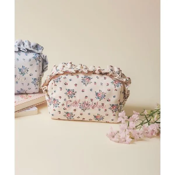 ポーチ フリルポーチ Garden Bouquet レディース