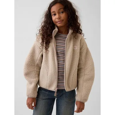 コート アウター ボア リラックスフィット ジップアップジャケット (キッズ) キッズ 子供服 女の子
