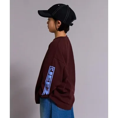 tシャツ 「90-160cm」ワッフル アソート プリント 長袖 Tシャツ「PAIRMANON STREET」 キッズ 子供服 男の子 女の子