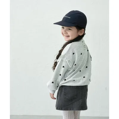 トレーナー 「90-150cm」裏毛 ハート&ドット&無地 アソート肩フリルスウェット キッズ 子供服 女の子