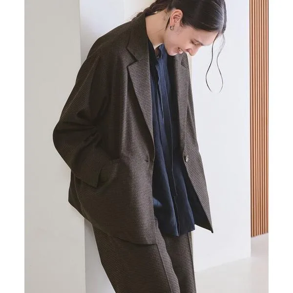 ジャケット テーラードジャケット 「WEB限定 Wardrobe DAILY MINIMAL」テーラード チェック ジャケット レディース