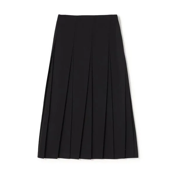 スカート ツイルストレッチ プリーツスカート