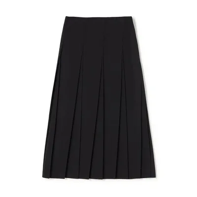 スカート ツイルストレッチ プリーツスカート