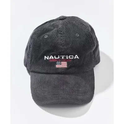 キャップ 帽子 メンズ NAUTICA/ノーティカ フラッグロゴ刺繍 コーデュロイ ベースボールキャップ メンズ レディース
