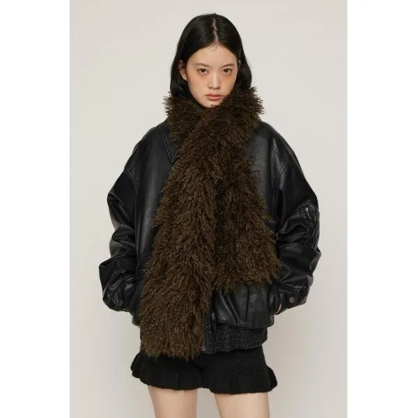 マフラー ストール F/FUR MUFFLER フェイクファーマフラー 秋服 レディース