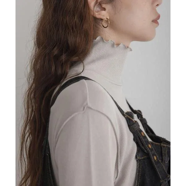 เสื้อยืด "UR TECH" เก็บความร้อนเสื้อคอสูงกลมกล่อมสำหรับสุภาพสตรี