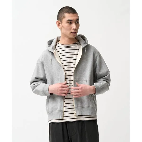パーカー ORCIVAL | コットン裏毛 ダブルジップパーカー MEN メンズ レディース
