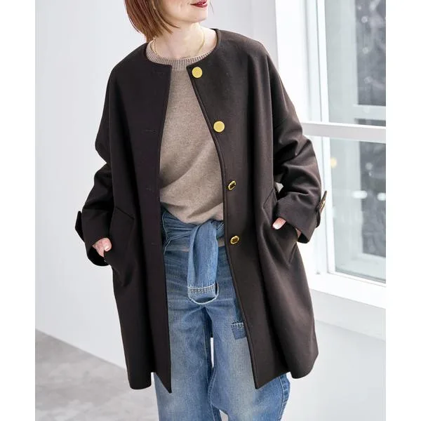 ノーカラーコート コート 「40周年 別注」Traditional Weatherwear MALTON N/C EX.* レディース
