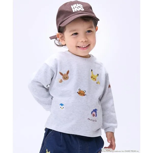 tシャツ 「モンポケ」刺しゅう長袖Tシャツ キッズ 子供服 男の子 女の子