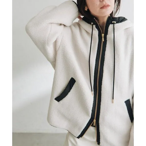 コート アウター フードボアZIPコート(秋服/冬服) レディース