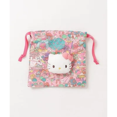 ポーチ 「 sanrio / サンリオ 」 ハローキティ ラッピング柄 ボアフェイス巾着 NJI レディース メンズ