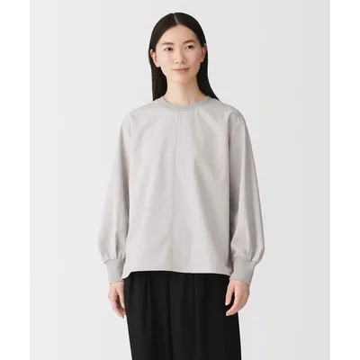 tシャツ 婦人 素材に還る ニットコンビブラウスTシャツ レディース