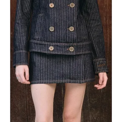 デニムスカート STRIPE DENIM SKIRT / ストライプデニムスカート