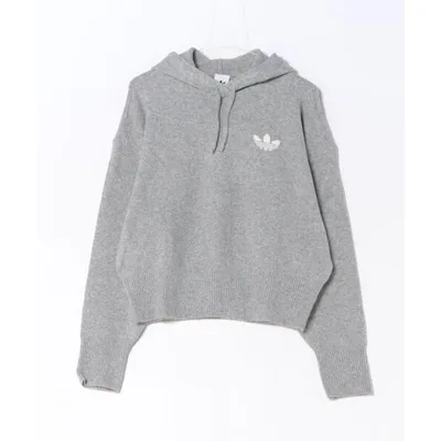 アディダス adidas パーカー ADIDAS アディダス W ESS KNIT HOODIE スウェット IA4450 MGREYHEATHER レディース