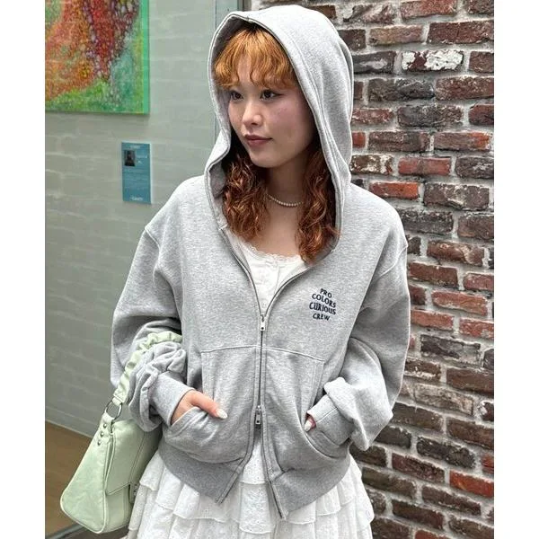 パーカー 「2サイズ展開」ピグメント刺繍ダブルジップフーディー / パーカー メンズ