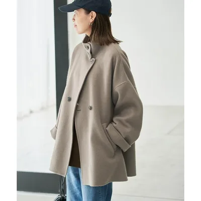 コート アウター 「WEB限定/追加2」souple woolダブルフェイススタンドコート レディース