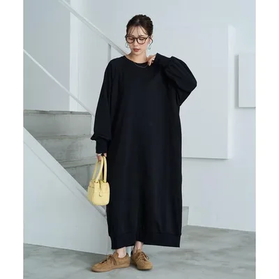 ワンピース 限定展開 裏毛 ルーズ オーバー ワンピース