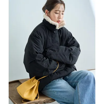 コート アウター 限定展開 2way ボア 襟付き ジャケット レディース