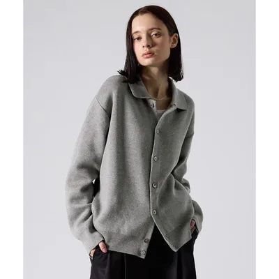 セーター ニット 「CLEL」Cashmere Merino Wool Blend Knit Shirt Cardigan / カシミヤメリノウールブレンド ニットシャツカーディガン メンズ レディース