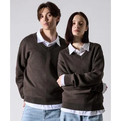 セーター ニット 「CLEL」Cashmere Merino Wool Blend V-neck Knit / カシミヤメリノウールブレンド Vネックニット メンズ レディース
