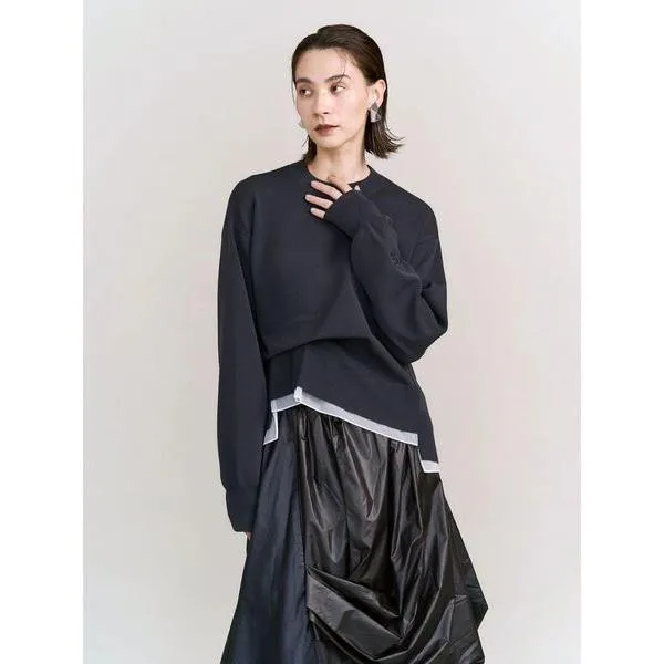 ニット セーター DOUBLE HEM TUCK KNIT レディース