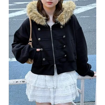 パーカー 裏起毛 ナポレオンスウェットパーカー レディース