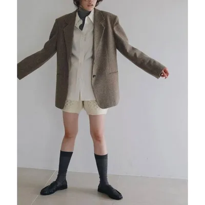 ジャケット テーラードジャケット Herringbone Wool Jacket 62620104 レディース